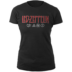 Led Zeppelin Ladies T-Shirt: Logo & Symbols