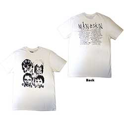 Maneskin Unisex T-Shirt: Loud Kids European Tour '23 (Back Print & Ex-Tour)