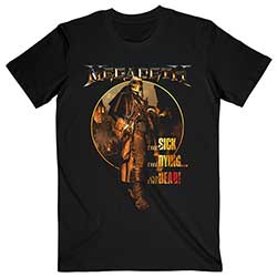 Megadeth Unisex T-Shirt: The Sick, The Dying … And the Dead Circle Album Art