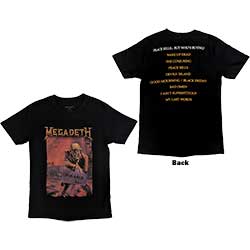 Megadeth Unisex T-Shirt: Peace Sells Album Cover (Back Print)
