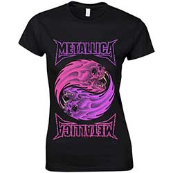 Metallica Ladies T-Shirt: Yin Yang Purple