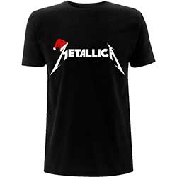 Metallica Unisex T-Shirt: Santa Hat Logo