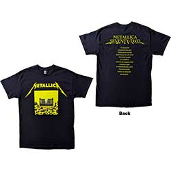 Metallica Unisex T-Shirt: 72 Seasons Squared Cover (Back Print)