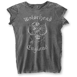 Motorhead Ladies T-Shirt: England (Burnout)