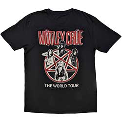 Motley Crue Unisex T-Shirt: Vintage World Tour  