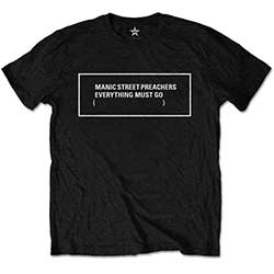 Manic Street Preachers Unisex T-Shirt: Everything Must Go Monochrome