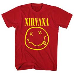 Nirvana Unisex T-Shirt: Yellow Happy Face