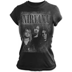 Nirvana Ladies T-Shirt: Faded Faces