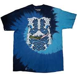 Nick Mason's Saucerful of Secrets Unisex T-Shirt: Hokusai Wave Dip Dye (Ex-Tour)