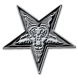 Generic Pin Badge: Pentagram (Enamel In-Fill)