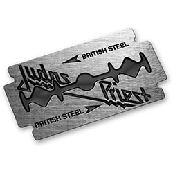 Judas Priest Pin Badge: British Steel (Enamel In-Fill)