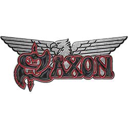 Saxon Pin Badge: Logo/Eagle (Enamel In-Fill)