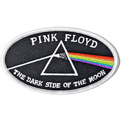 Pink Floyd Standard Woven Patch: Dark Side of the Moon Oval White Border