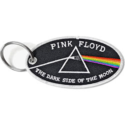 Pink Floyd Keychain: Dark Side of the Moon Oval White Border (Double Sided Patch)