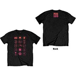 Pink Floyd Unisex T-Shirt: Symbols (Back Print)