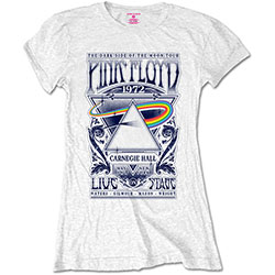 Pink Floyd Ladies T-Shirt: Carnegie Hall Poster (Retail Pack)