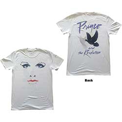 Prince Unisex T-Shirt: Faces & Doves (Back Print)