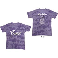 Prince Unisex T-Shirt: Purple Rain (Wash Collection & Back Print)
