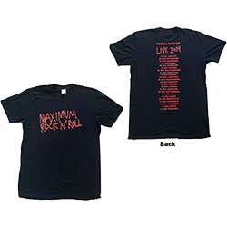 Primal Scream Unisex T-Shirt: Maximum RnR (Ex-Tour & Back Print)
