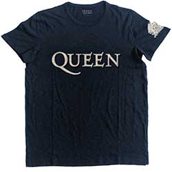 Queen Unisex T-Shirt: Logo & Crest (Applique)
