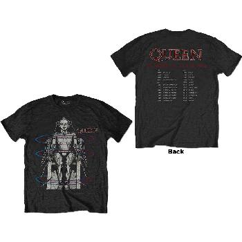 Queen Unisex T-Shirt: European Tour 1984 (Back Print)