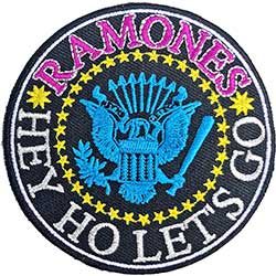 Ramones Standard Woven Patch: Hey Ho Let's Go V. 2