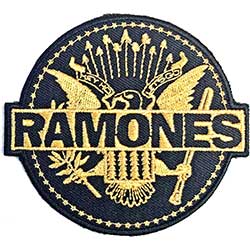 Ramones Standard Woven Patch: Gold Seal