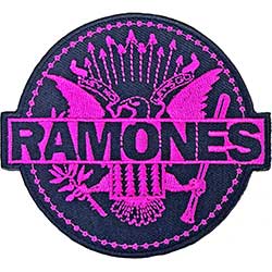 Ramones Standard Woven Patch: Pink Seal