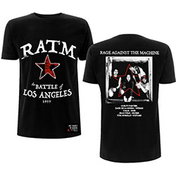 Rage Against The Machine Unisex T-Shirt: Battle Star (Back Print)