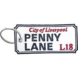 Road Sign Keychain: Penny Lane, Liverpool Sign (Double Sided Patch)