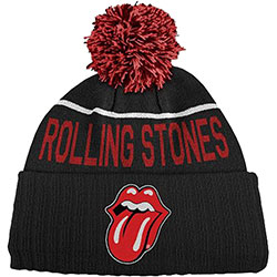 The Rolling Stones Unisex Bobble Beanie Hat: Classic Tongue