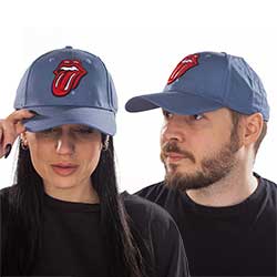 The Rolling Stones Unisex Baseball Cap: Classic Tongue (Denim Blue)