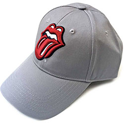 The Rolling Stones Unisex Baseball Cap: Classic Tongue (Grey)
