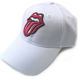 The Rolling Stones Unisex Baseball Cap: Classic Tongue (White)