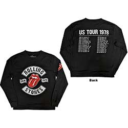 The Rolling Stones Unisex Sweatshirt: US Tour 1978 (Back & Sleeve Print)