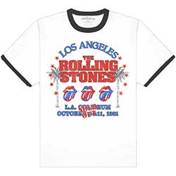 The Rolling Stones Unisex Ringer T-Shirt: American LA Tour 