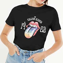 The Rolling Stones Ladies Hi-Build T-Shirt: Sixty Rainbow Tongue '62