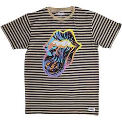 The Rolling Stones Unisex T-Shirt: Cyberdelic (Striped)