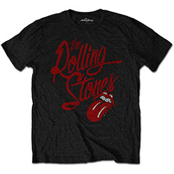 The Rolling Stones Unisex T-Shirt: Script Logo (Soft Hand Inks)