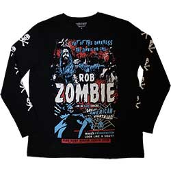 Rob Zombie Unisex Long Sleeve T-Shirt: Zombie Call (Sleeve Print)
