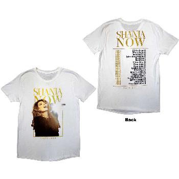 Shania Twain Unisex T-Shirt: Tour 2018 Mic Photo (Back Print & Ex-Tour)