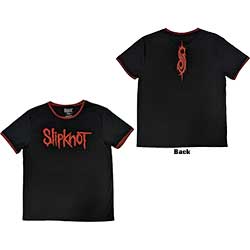 Slipknot Unisex Ringer T-Shirt: Logo (Back Print)