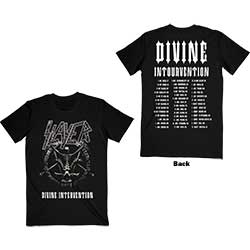 Slayer Unisex T-Shirt: Divine Intervention 2014 Dates (Ex-Tour & Back Print)