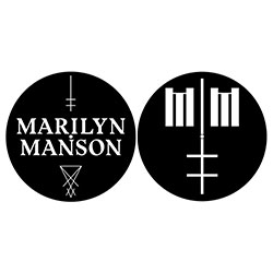 Marilyn Manson Turntable Slipmat Set: Logo/Cross