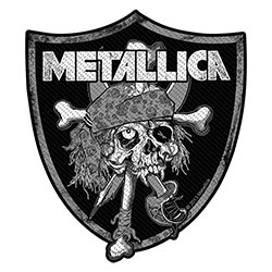 Metallica Standard Woven Patch: Raiders Skull