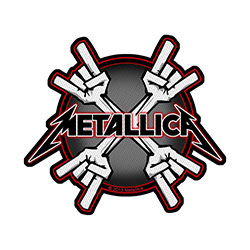 Metallica Standard Woven Patch: Metal Horns