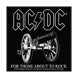 AC/DC Standard Woven Patch: For Those About To Rock
