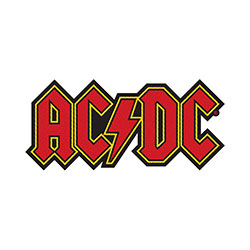 AC/DC Standard Woven Patch: Logo Cut-Out