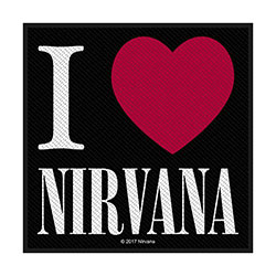 Nirvana Standard Woven Patch: I Love Nirvana