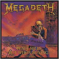 Megadeth Standard Woven Patch: Peace Sells